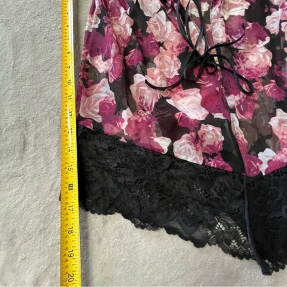 La Senza Sheer Roses Kimono Robe Dressing Gown Cover Up - Picture 11 of 11
